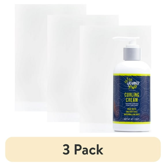 (3 pack) Young King Kids Hair Defining Curling Cream , 8oz, All Hair Type, Child