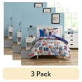 thumbnail image 1 of (3 pack) Your Zone 5 Piece Blue Sports Polyester Bedding Set for Boys, Twin, 1 of 12