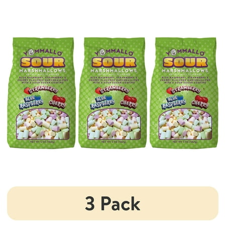 (3 pack) Yummallo Sour Marshmallows, 5 oz (142 g)