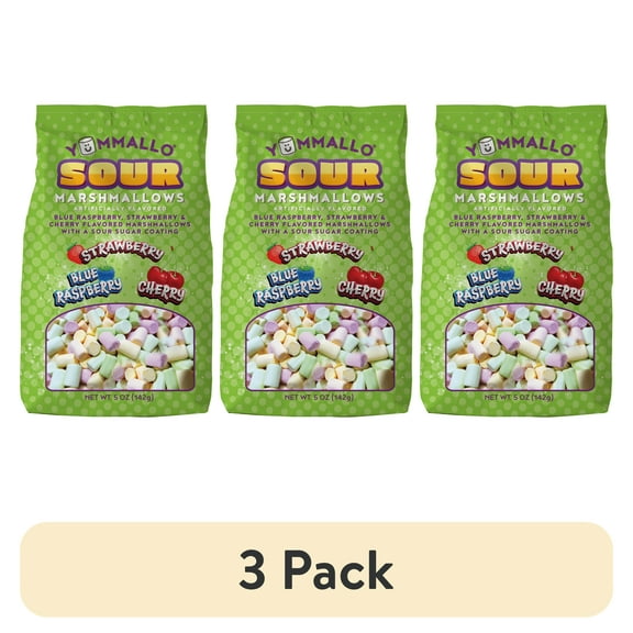 (3 pack) Yummallo Sour Marshmallows, 5 oz (142 g)