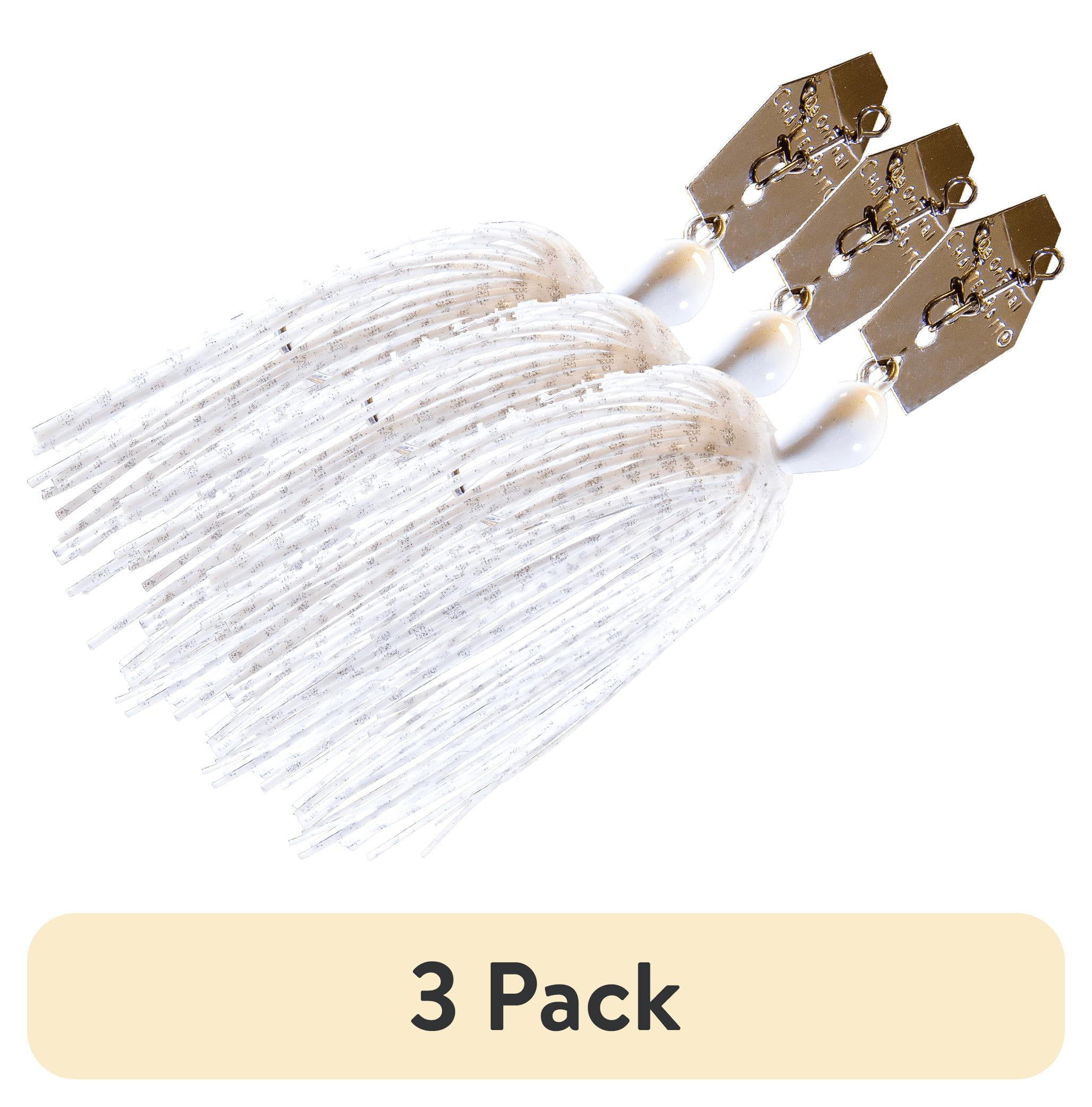 BITEMAN 77 フォージド ホワイト 3 pack) Z-Man ChatterBait Chatter Bait Original Lures, 1/4 oz