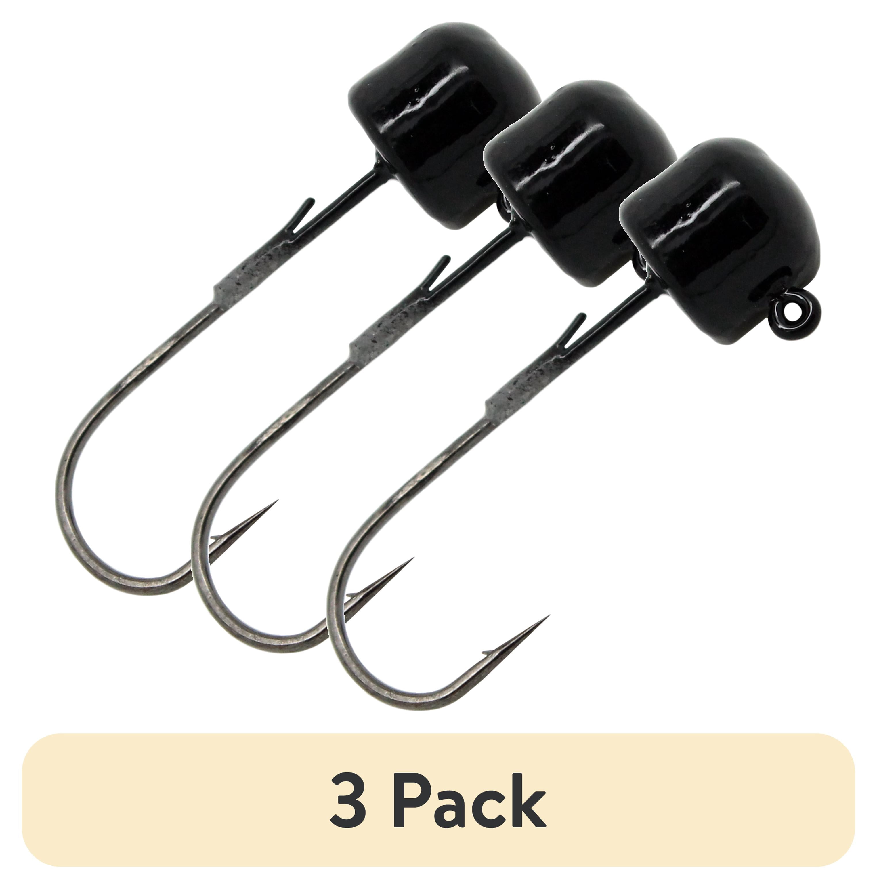 (3 pack) Z-Man Finesse Shroomz Jig Head, 1/5 oz Black