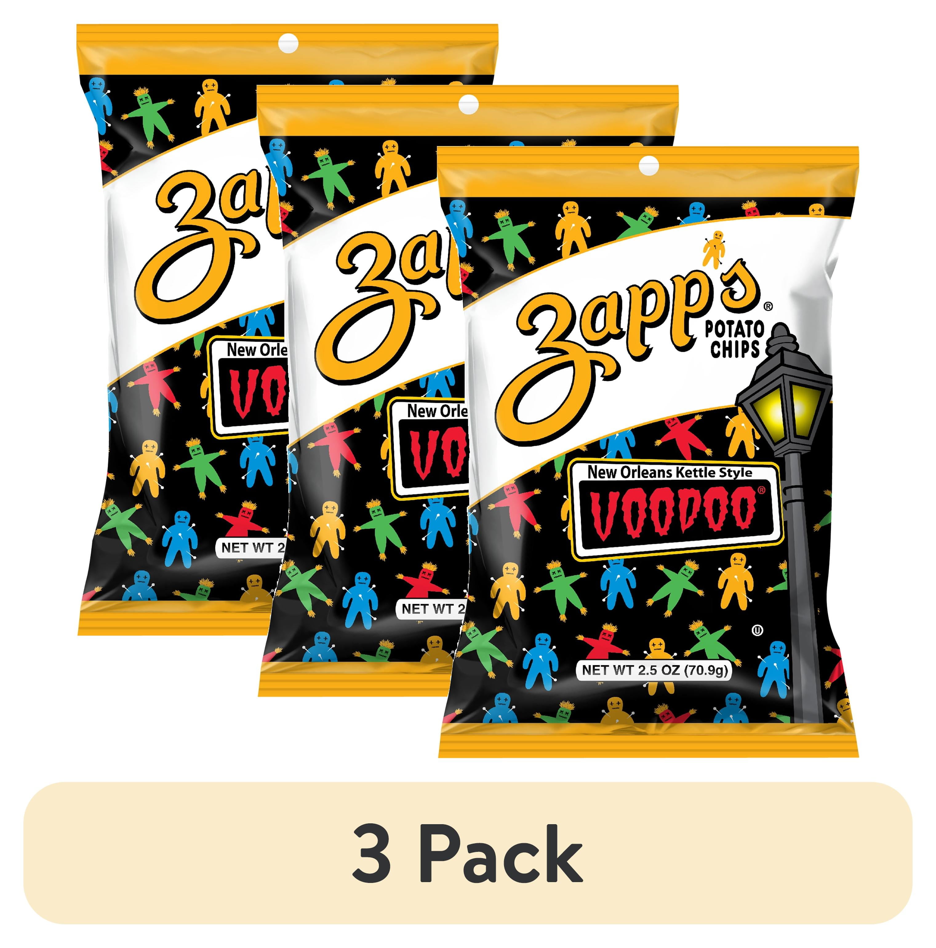 (3 pack) Zapp's Voodoo New Orleans Kettle Style Potato Chips, Gluten ...