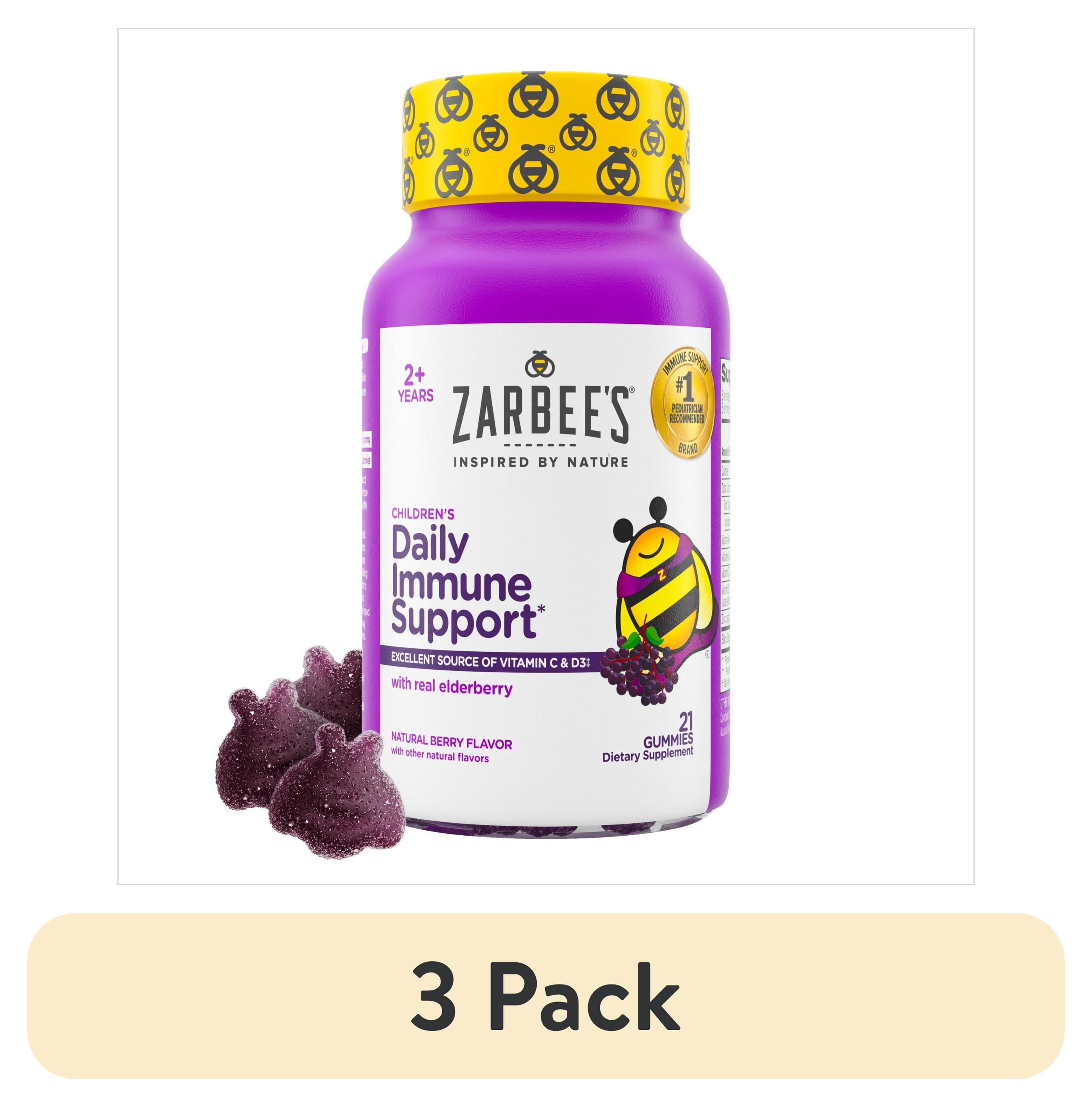 (3 pack) Zarbee's Children's Daily Immune Support* Gummies, 21 Count
