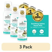 (3 pack) Zarbee’s Soothing Saline Nasal Mist with Aloe for All Ages, 3 fl. oz