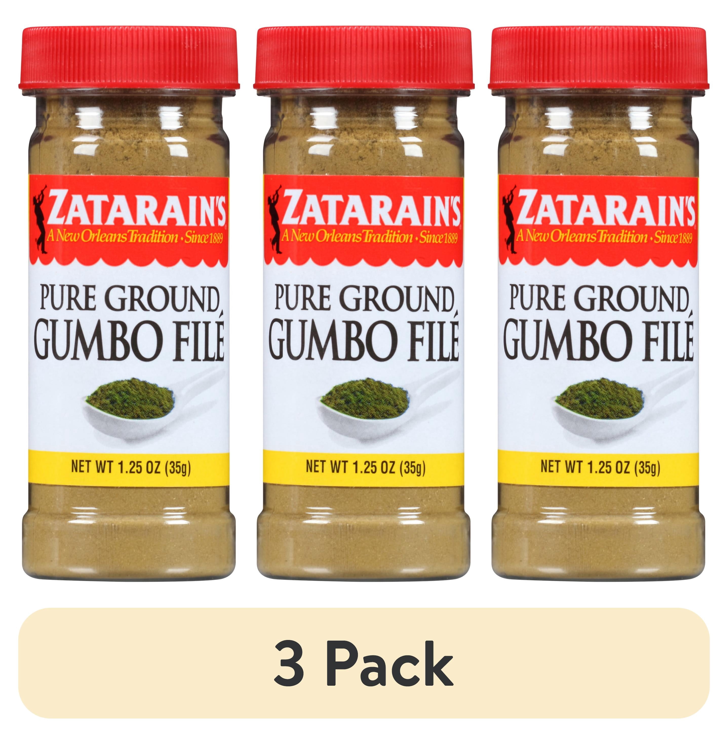 (3 pack) Zatarain's Kosher Pure Ground Gumbo File, 1.25 oz Bottle ...