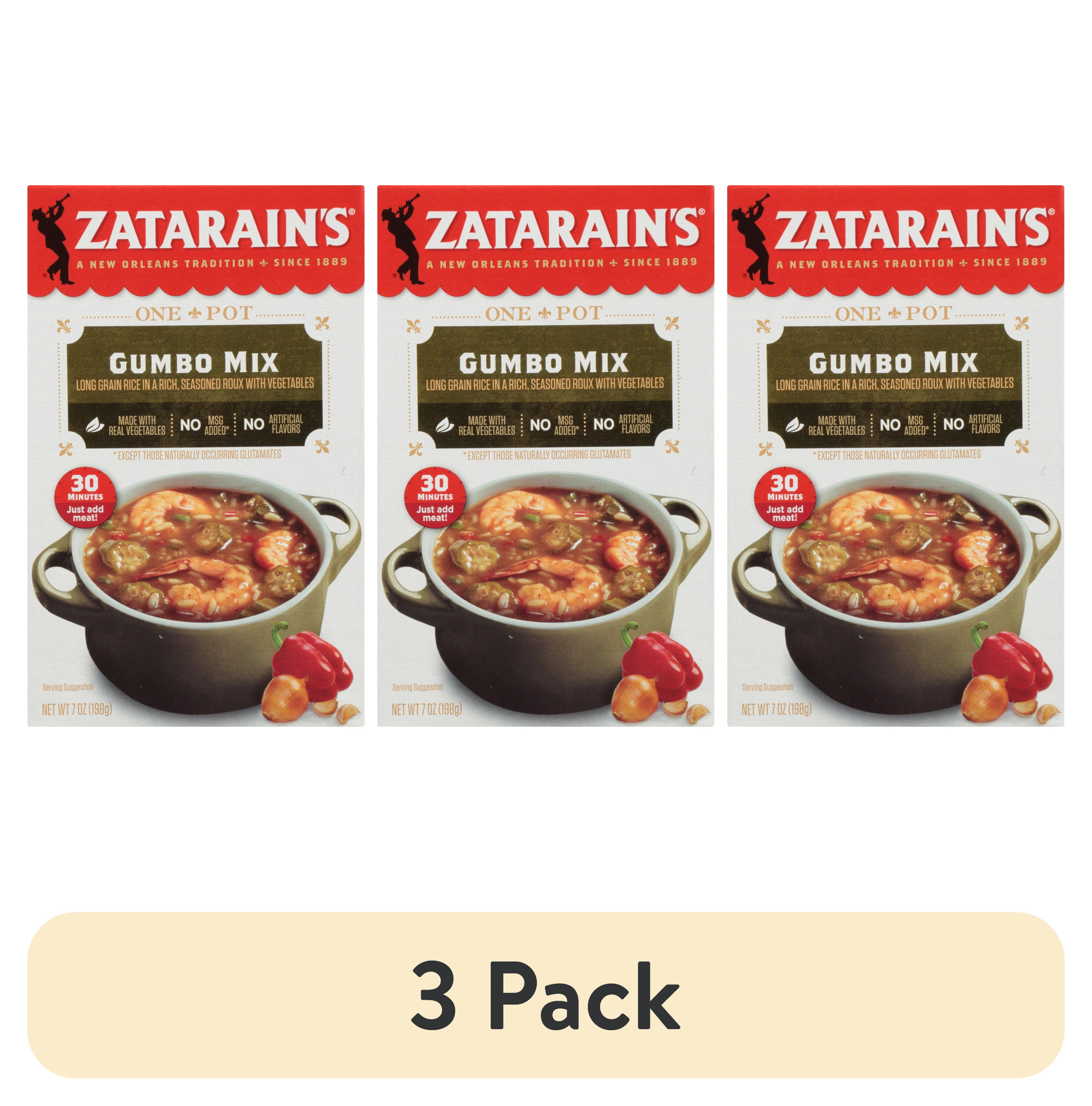 (3 pack) Zatarain's No Artificial Flavors Gumbo Mix, 7.0 oz Box ...