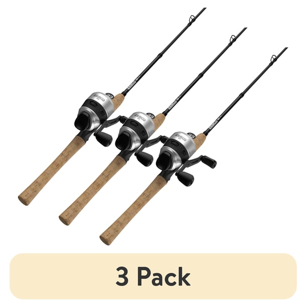 3 pack) Zebco 33 Cork Handle Spincast Reel and IM6 Graphite