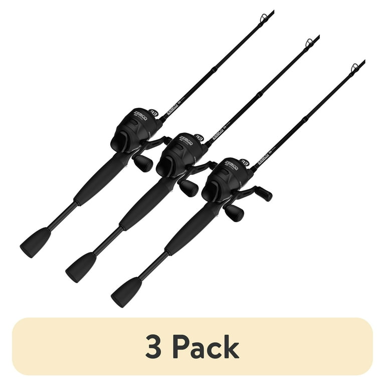 3 pack) Zebco 33 Tactical Spincast Reel and Fishing Rod Combo, 6
