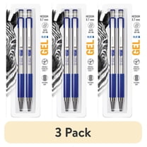 (3 pack) Zebra G-301 gel retractable pen, 0.7mm, blue ink, 2-pack
