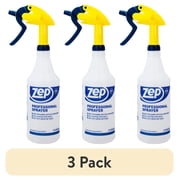 (3 pack) Zep Adjustable Nozzle Spray Bottle, Clear, 32 fl oz
