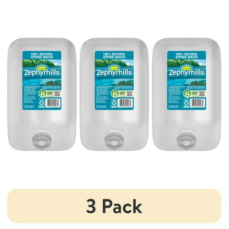 (3 pack) Zephyrhills Florida Spring Water, 2.5 Gallon, Single
