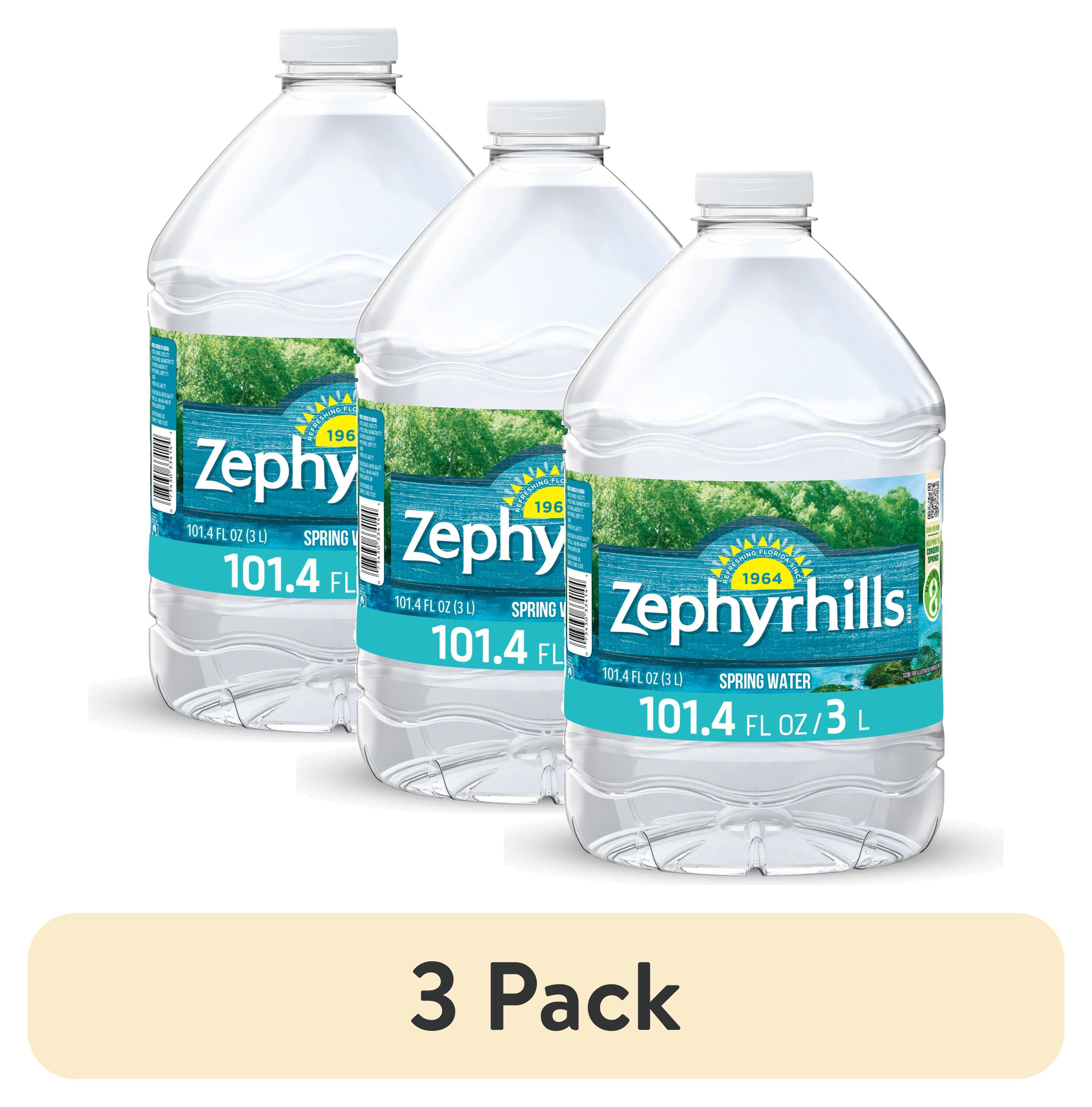 3 pack) Zephyrhills Florida Spring Water, 3 Liter, Single Plastic