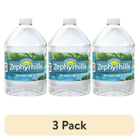 (3 pack) Zephyrhills Florida Spring Water, 3 Liter, Single Plastic Jug
