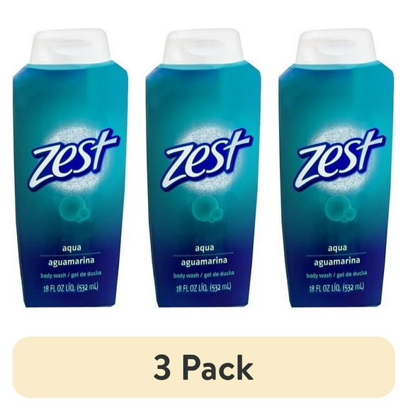 (3 pack) Zest Aqua Aguamarina Body Wash And Gel Deducha - 18 Oz