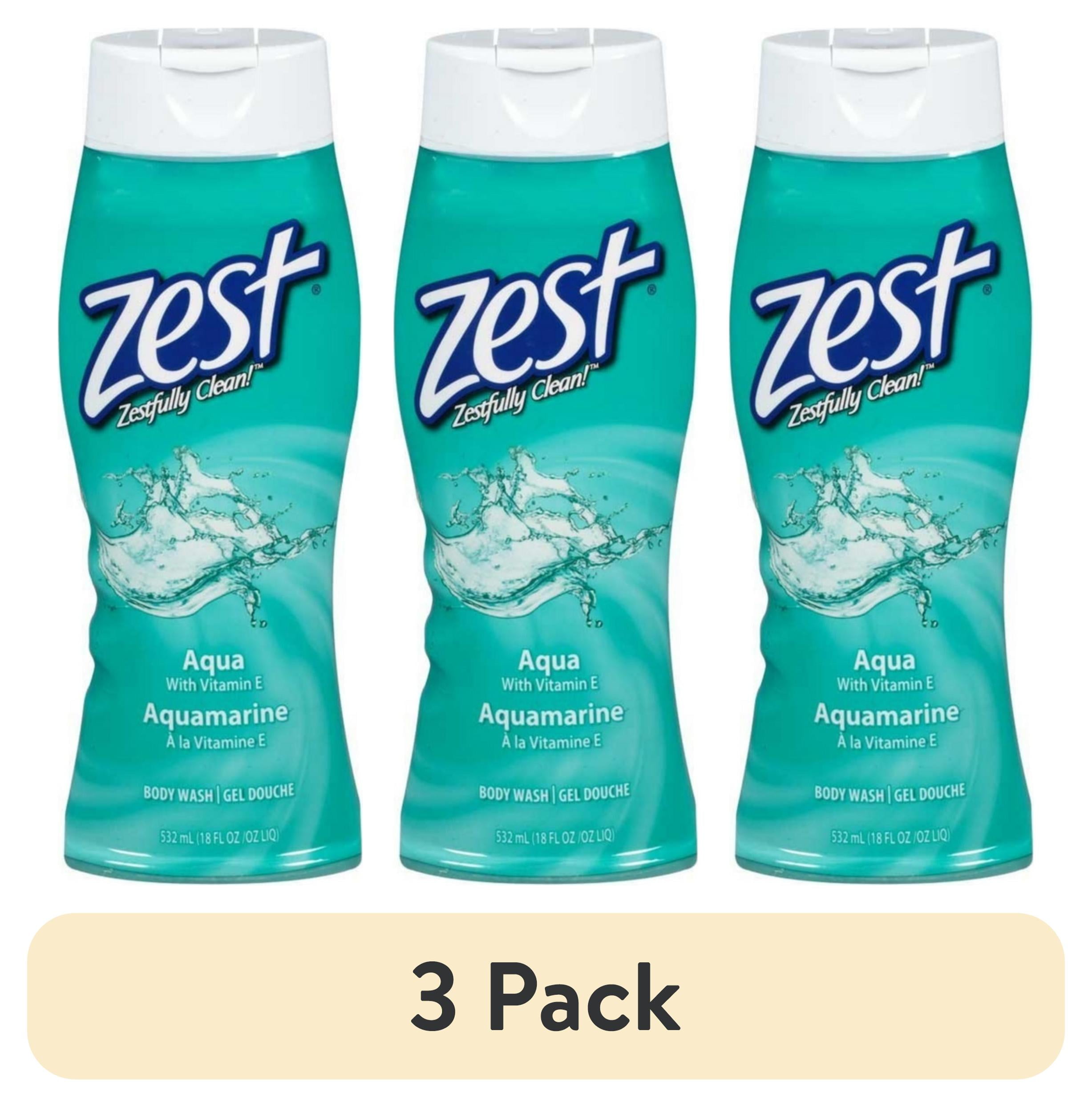 (3 pack) Zest Body Wash, Aqua 18 oz