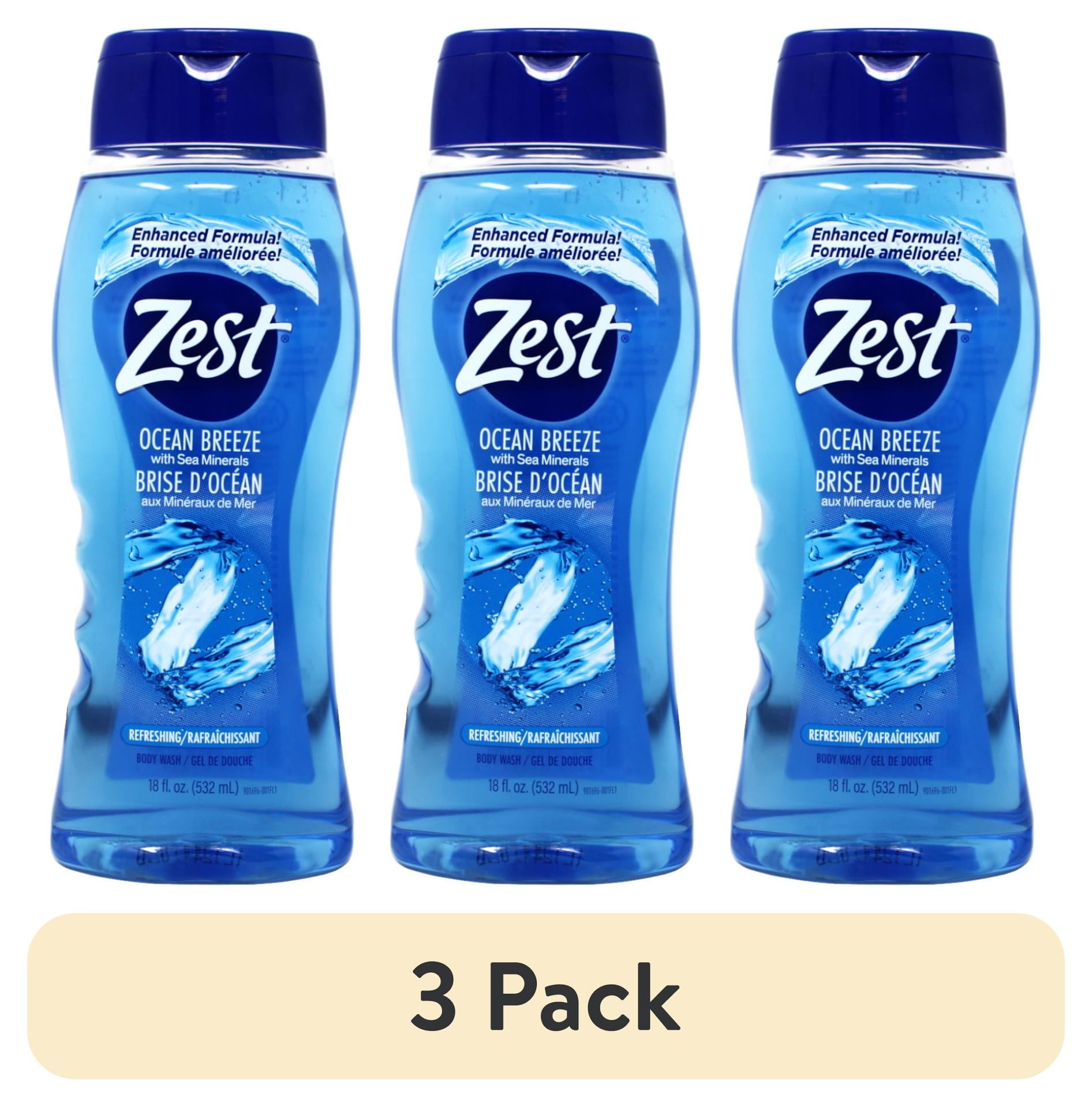 Zest, Body Wash, 18 oz, Ocean Breeze with Sea Minerals - Walmart.com