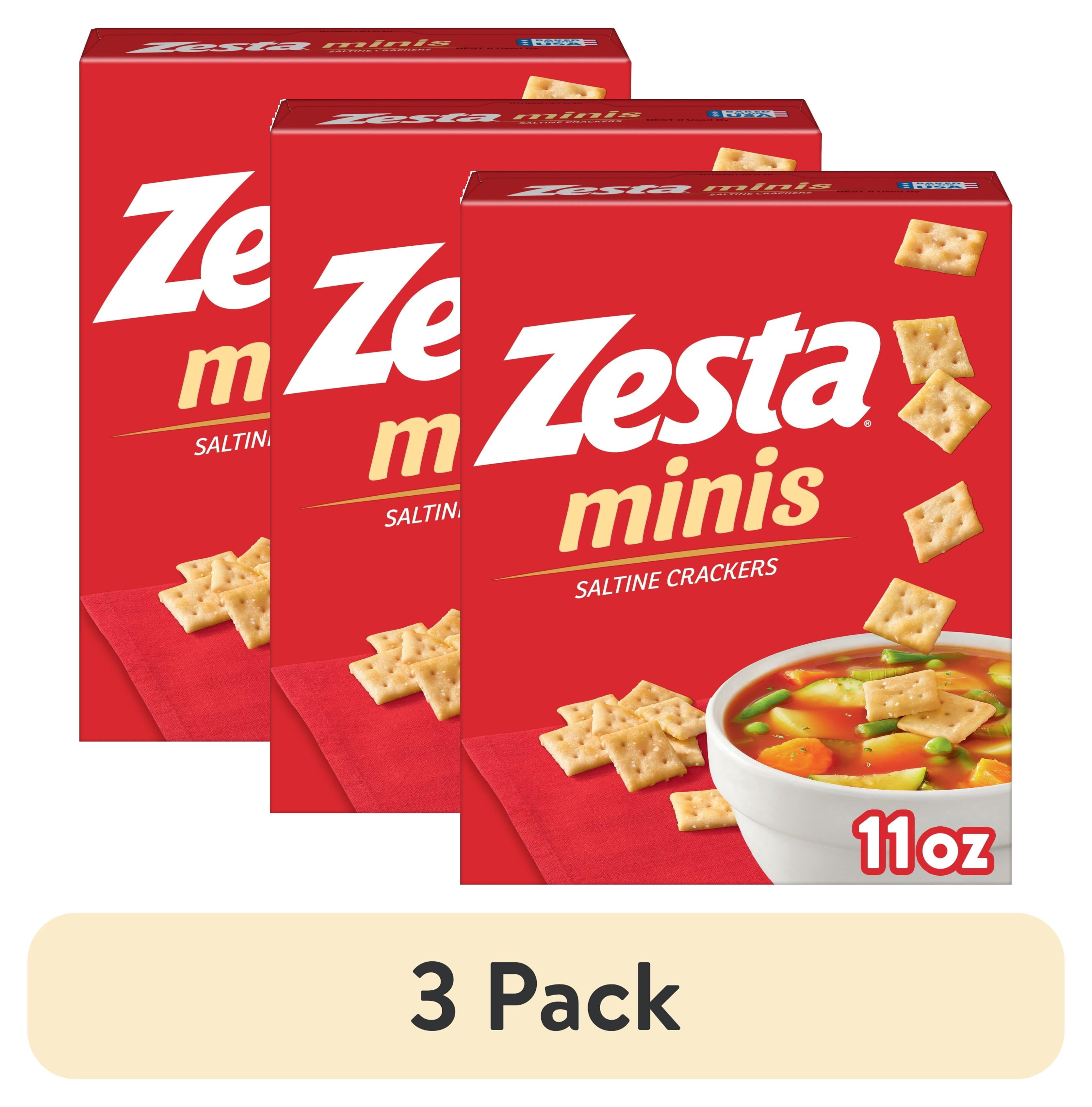 (3 pack) Zesta Minis Original Saltine Crackers, Soup Crackers, 11 oz