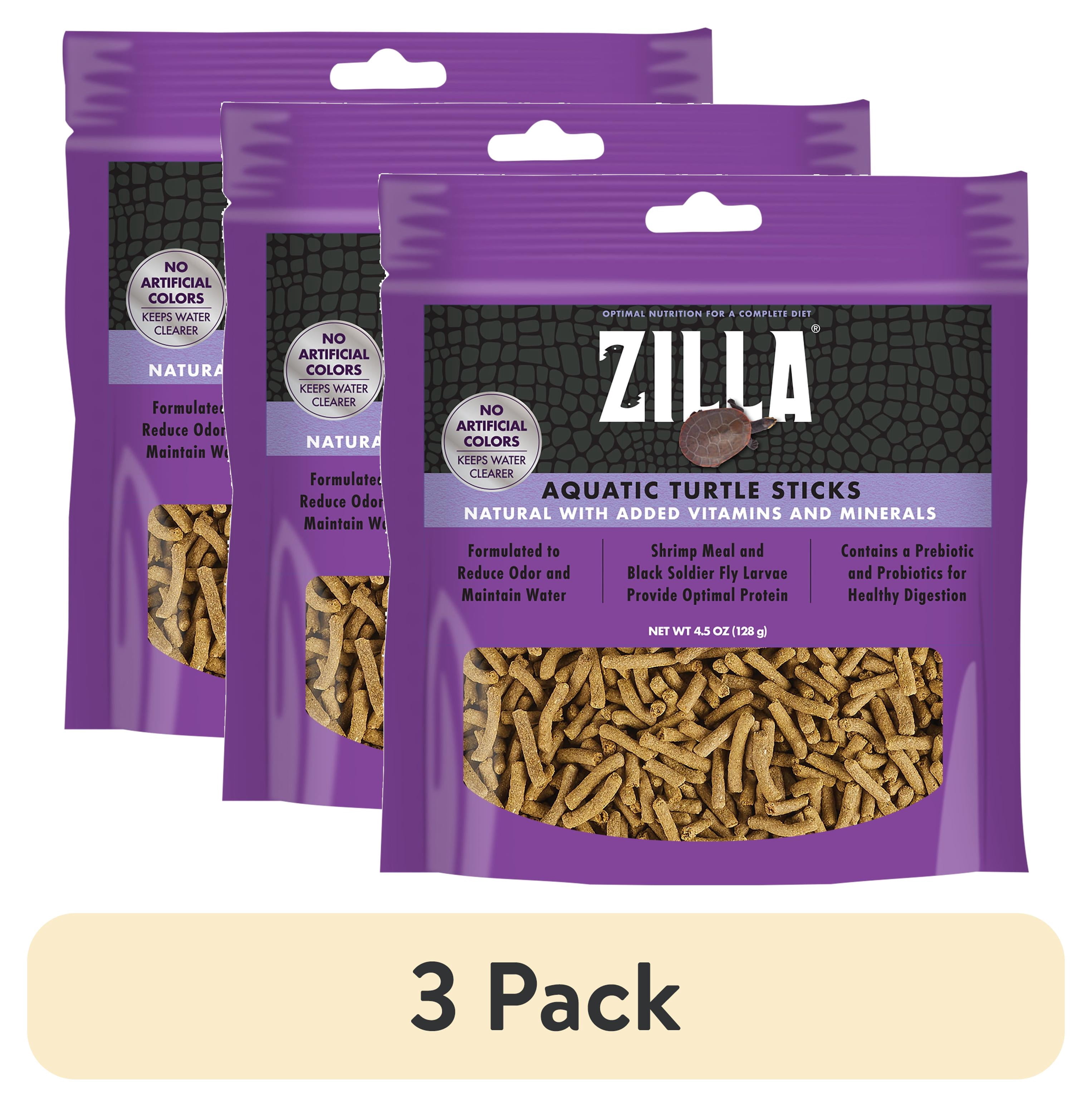 (3 pack) Zilla Aquatic Turtle Food Sticks, 4.5 Ounces
