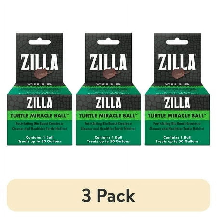 (3 pack) Zilla Turtle Miracle Ball, Aquarium Water Conditioner, Up to 50 Gallons