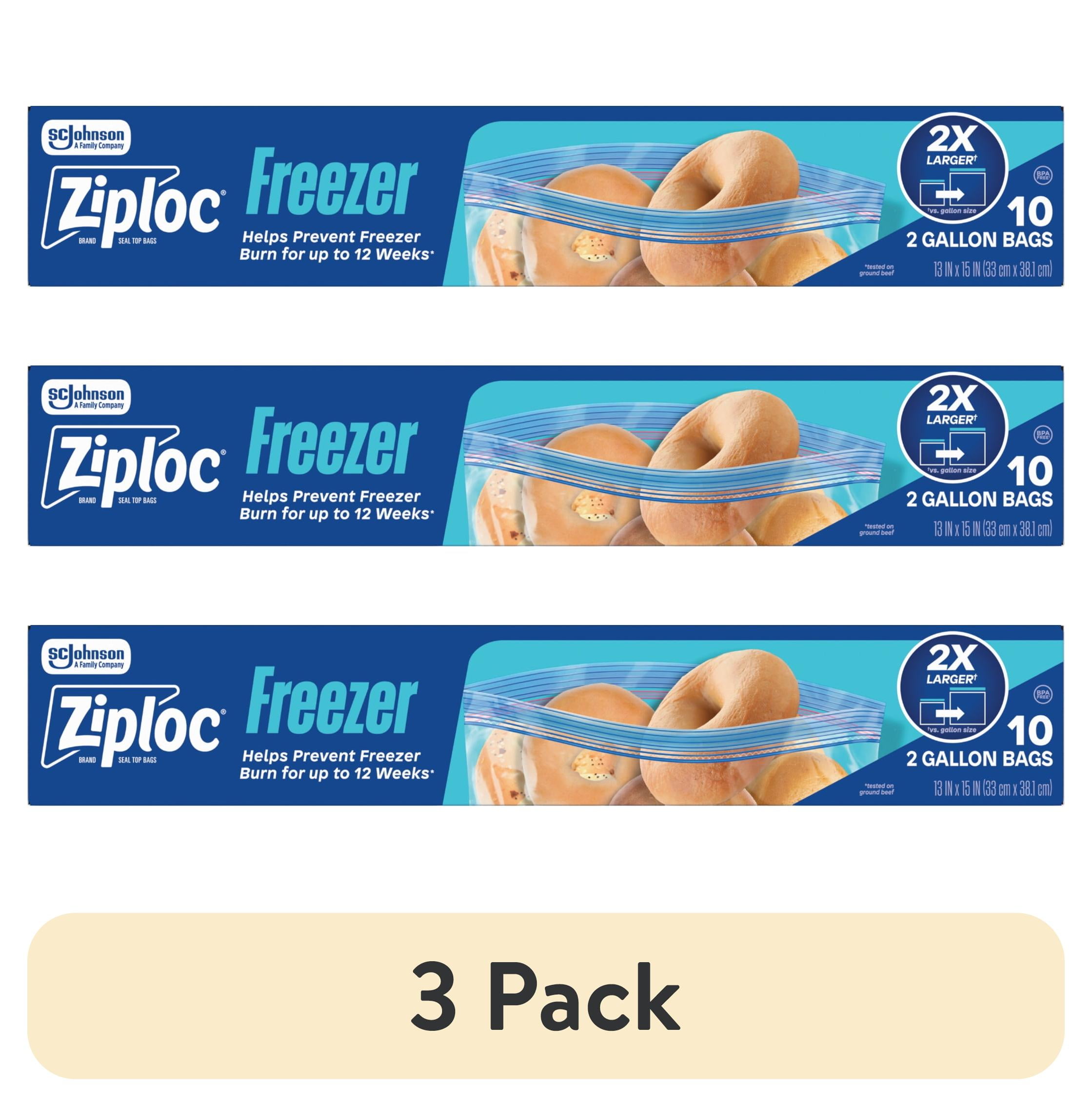 冷凍PS30 PL40 S10 ML40 Ziploc® Freezer Half Gallon Bags | Grip 'n Seal Technology | Ziploc