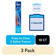(3 pack) Ziploc® Brand Freezer Gallon Bags, Large Food Storage Bags, 10 Count