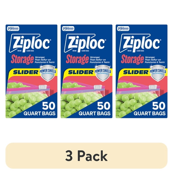 Ziploc Slider Storage Quart Bags (Choose Your Count)