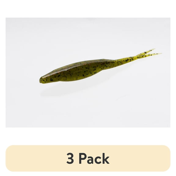 (3 pack) Zoom Super Fluke Bait - Watermelon Red 10pk