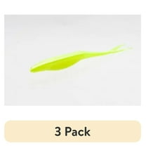 (3 pack) Zoom Super Fluke 5'' White Pearl/Chart 10pk