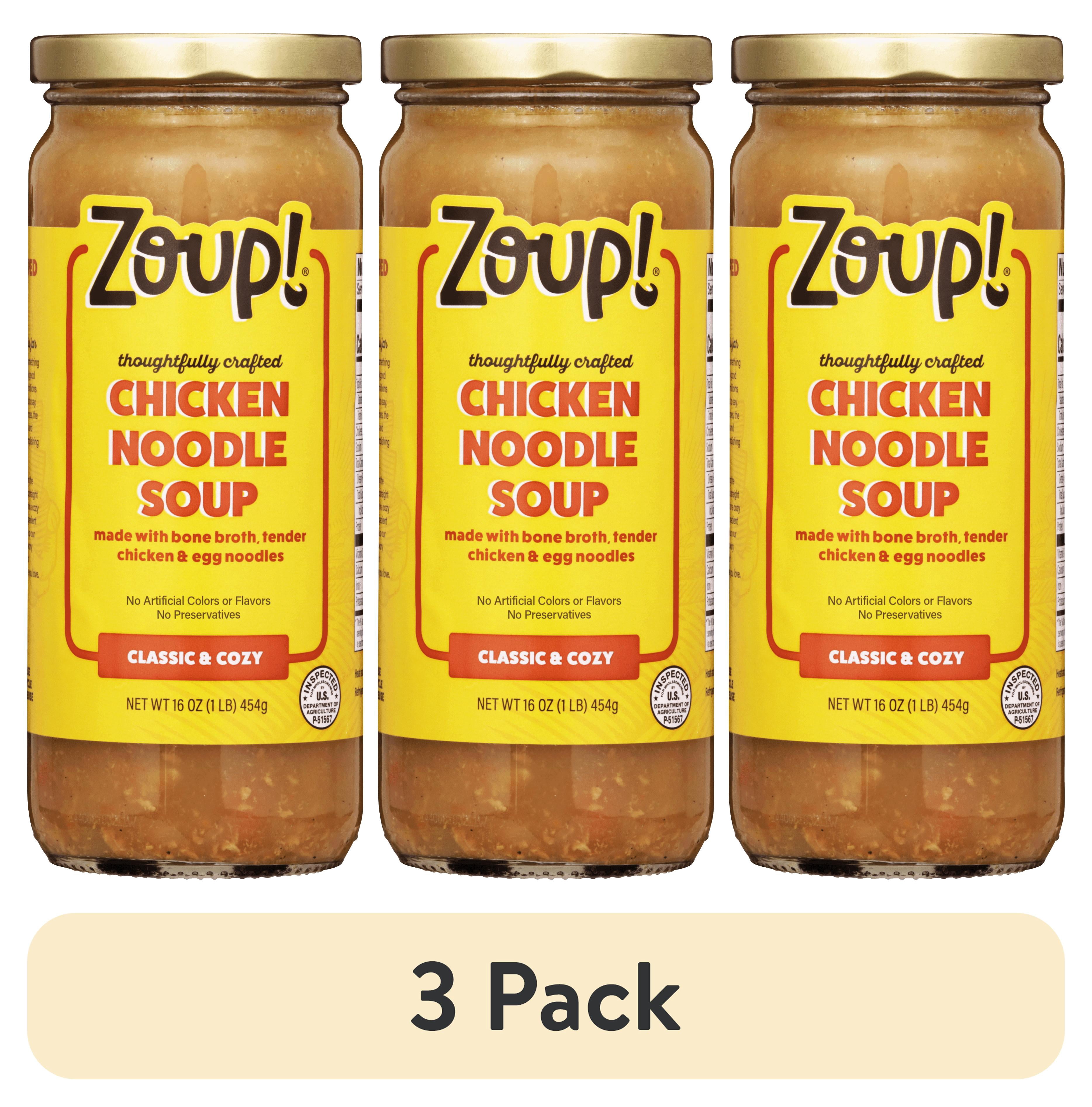 (3 pack) Zoup! Chicken Noodle Soup, Shelf-Stable, 16oz