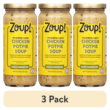 (3 pack) Zoup! Good, Really Good, Chicken Potpie Soup, Shelf-Stable, 16 oz