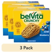 (3 pack) belVita Breakfast Bars Biscuits, Blueberry, 5 Packs (4 Biscuits Per Pack)