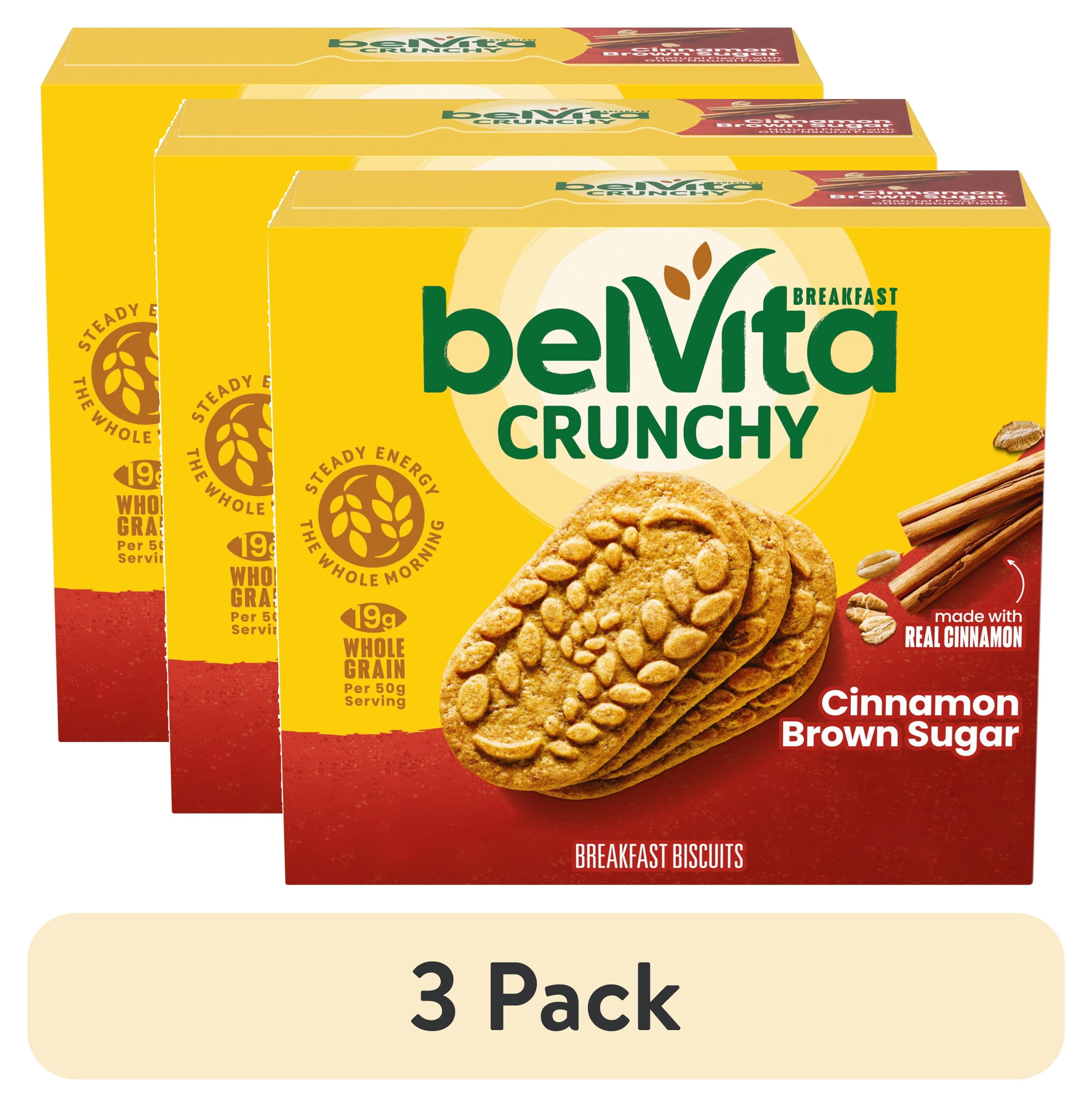 (3 pack) belVita Breakfast Bars Biscuits, Cinnamon Brown Sugar, 5 Packs (4 Biscuits Per Pack)