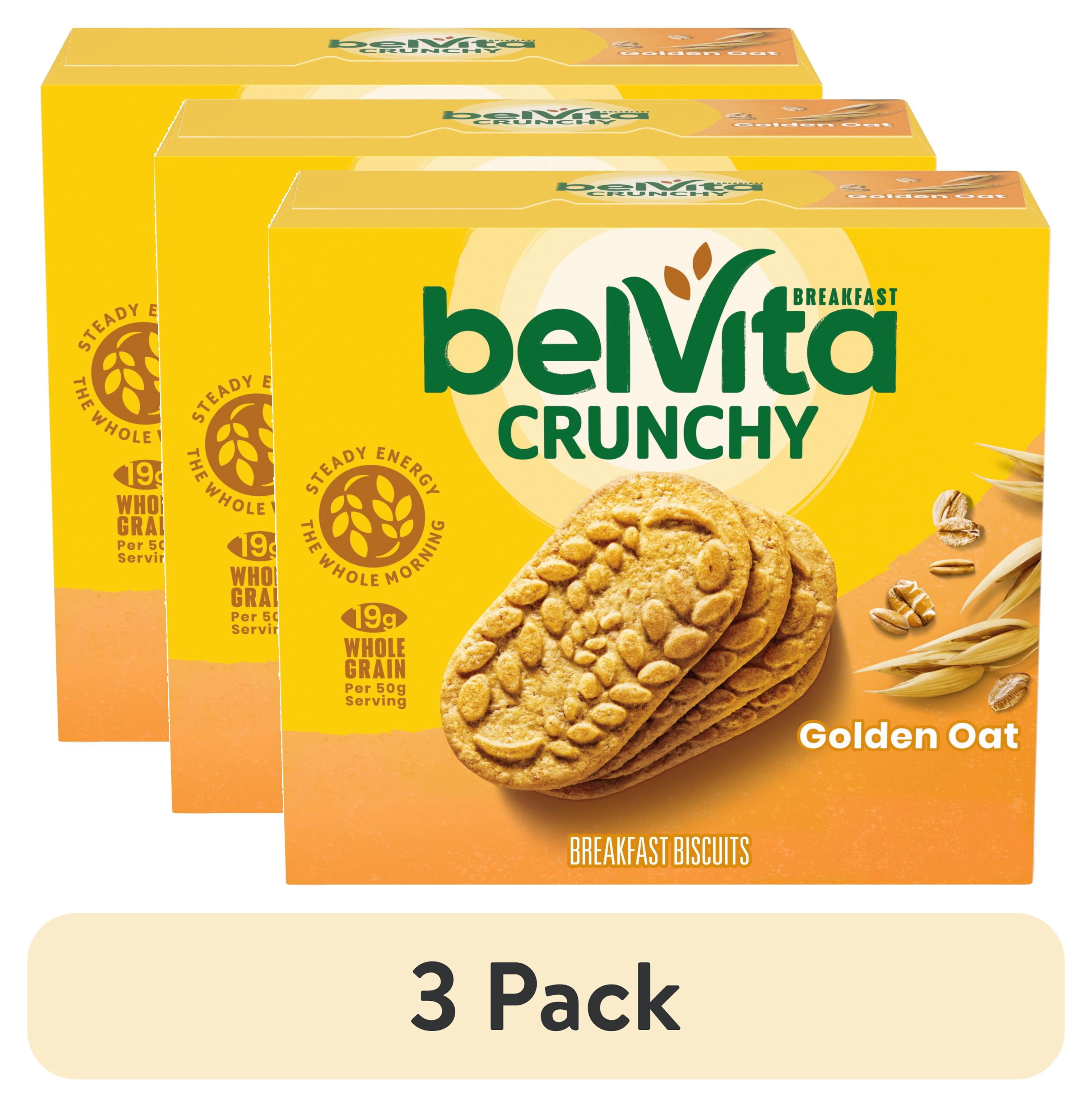 (3 pack) belVita Breakfast Bars Biscuits, Golden Oat, 5 Packs (4 Biscuits Per Pack)