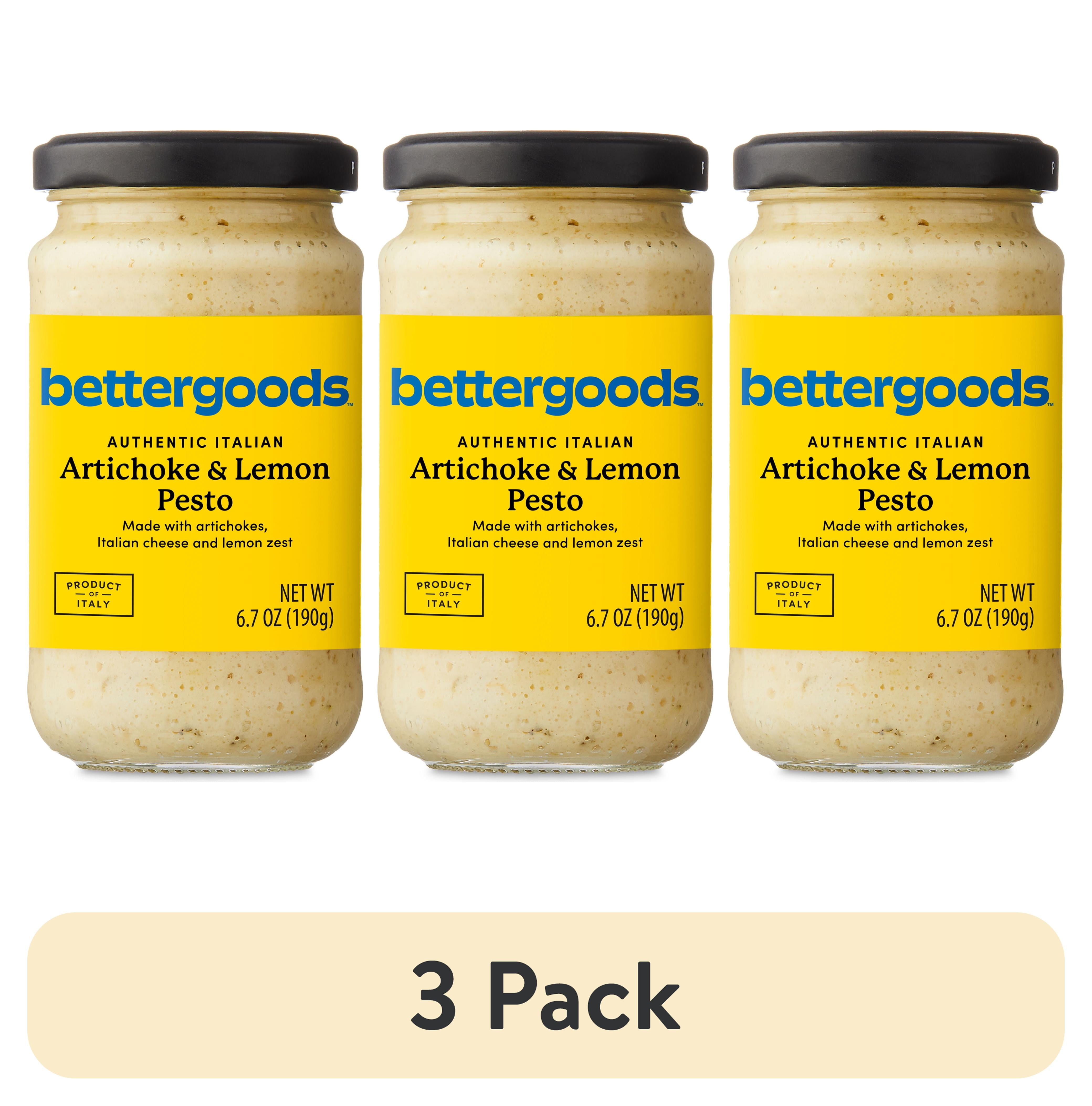 (3 pack) bettergoods Authentic Italian Artichoke and Lemon Pesto, 6.7 oz