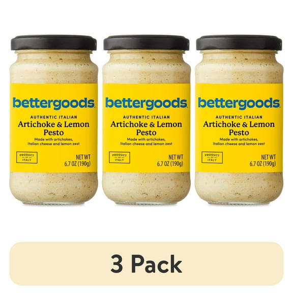 (3 pack) bettergoods Authentic Italian Artichoke & Lemon Pesto, 6.7 oz