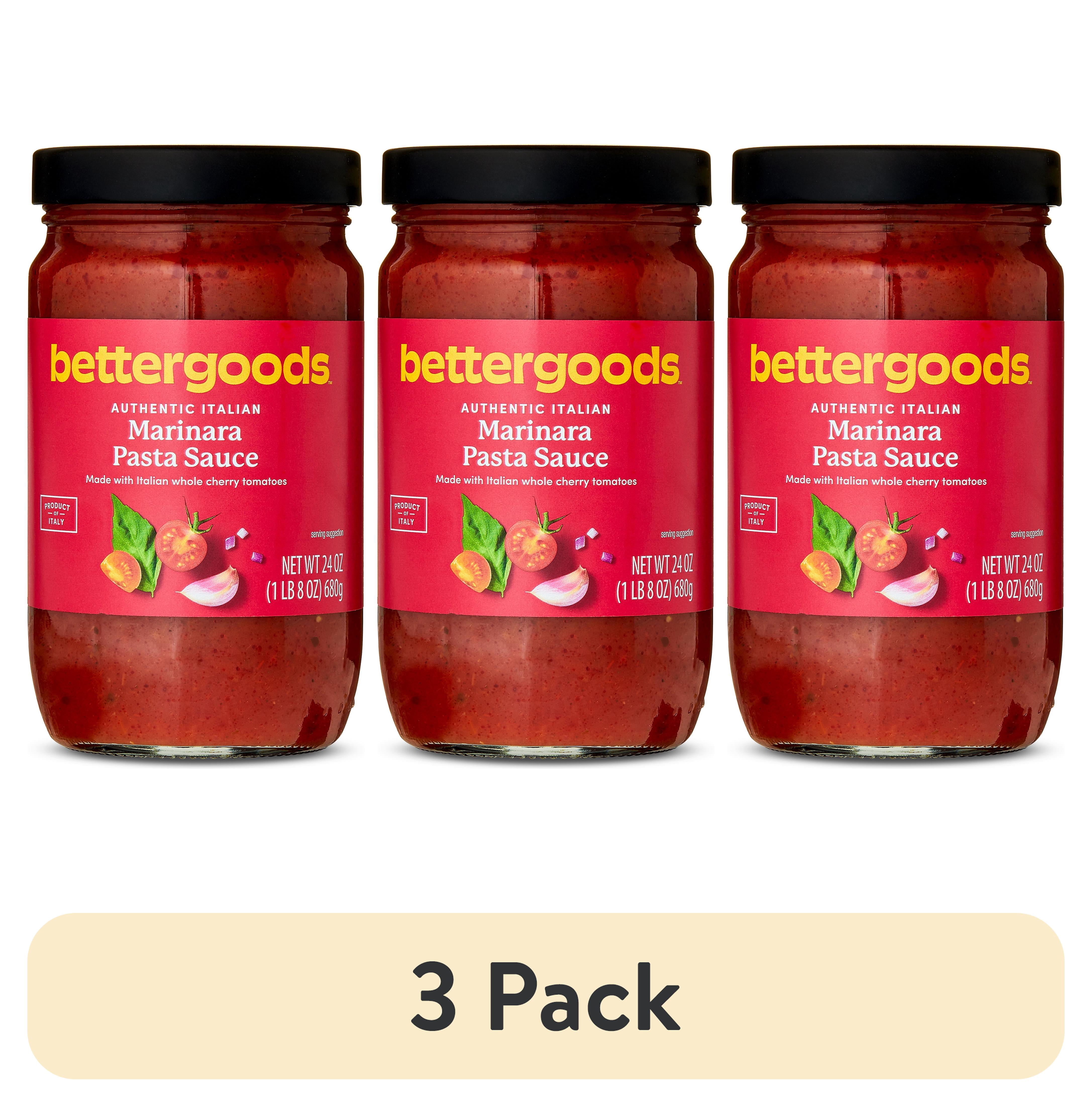 (3 pack) bettergoods Authentic Italian Marinara Pasta Sauce, 24 oz