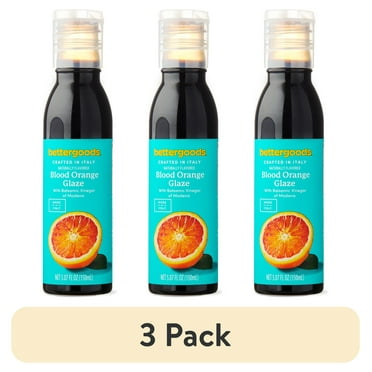 (3 pack) bettergoods Blood Orange Glaze with Balsamic Vinegar of Modena, 5.07 fl oz