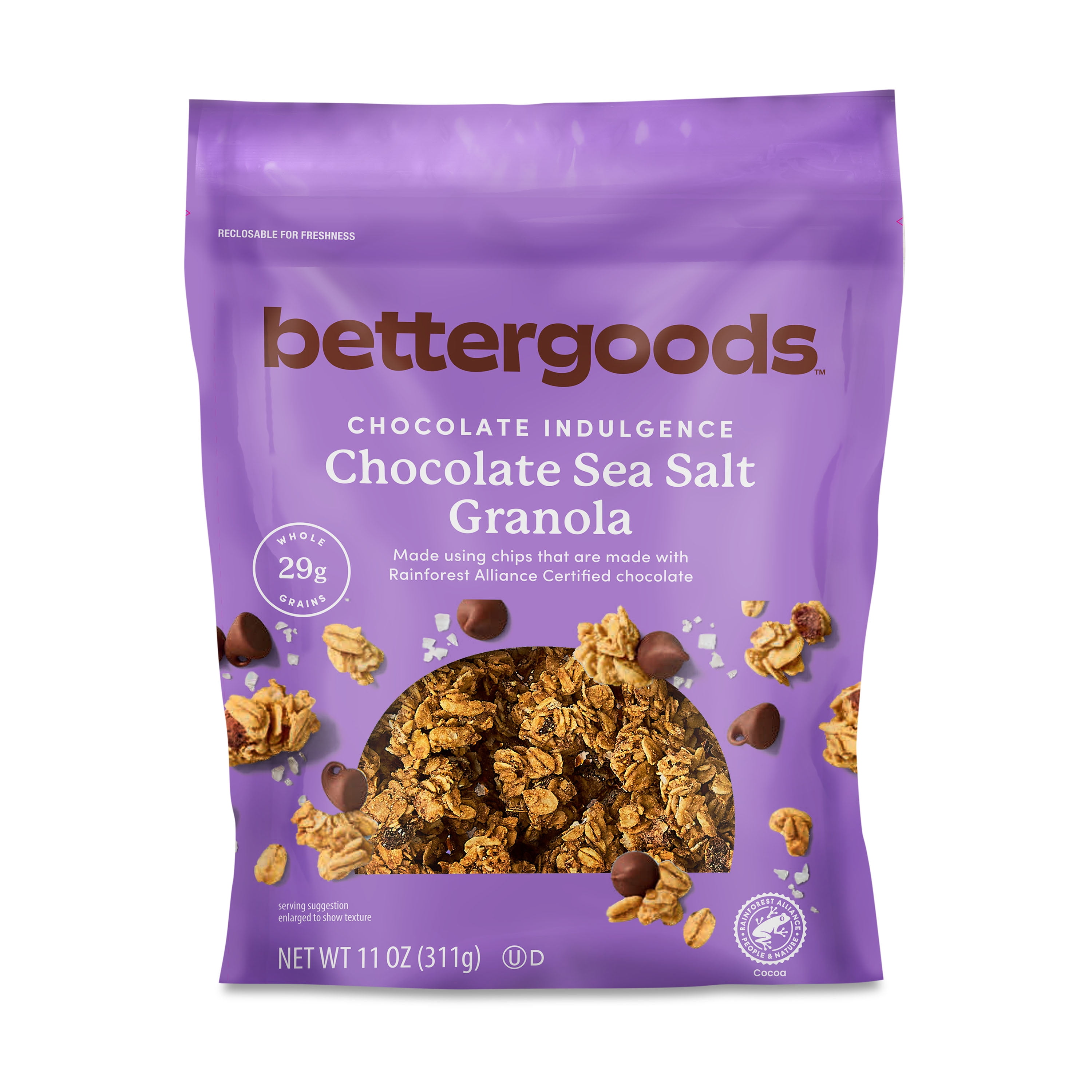 (3 pack) bettergoods Chocolate Indulgence Chocolate Sea Salt Granola, 11 oz