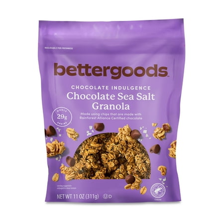 (3 pack) bettergoods Chocolate Indulgence Chocolate Sea Salt Granola, 11 oz