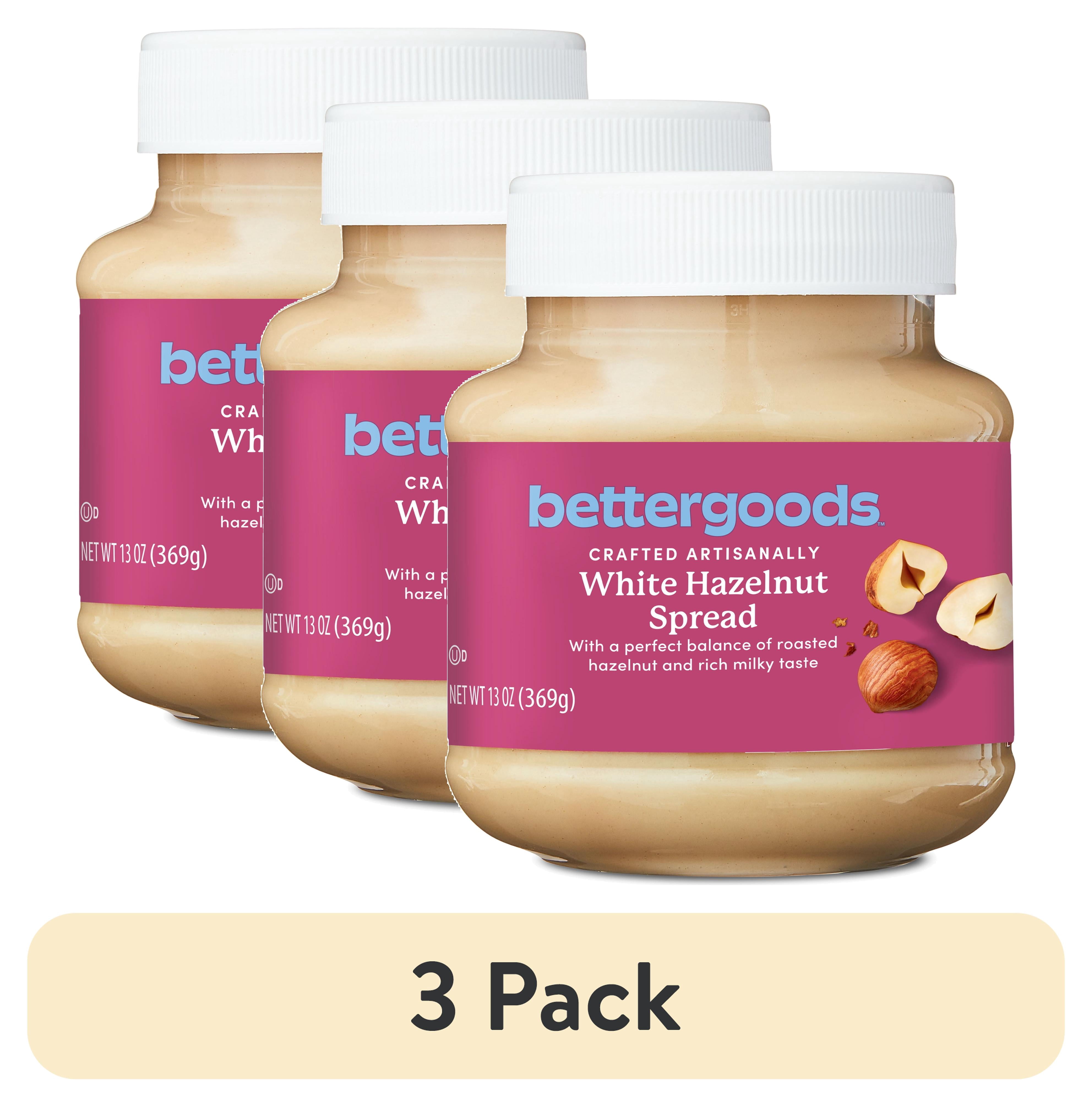 (3 pack) bettergoods Crafted Artisanally White Hazelnut Spread, 13 oz
