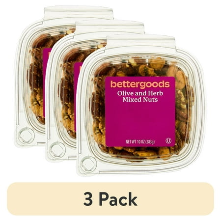 (3 pack) bettergoods Olive and Herb Mixed Nuts, 10 oz