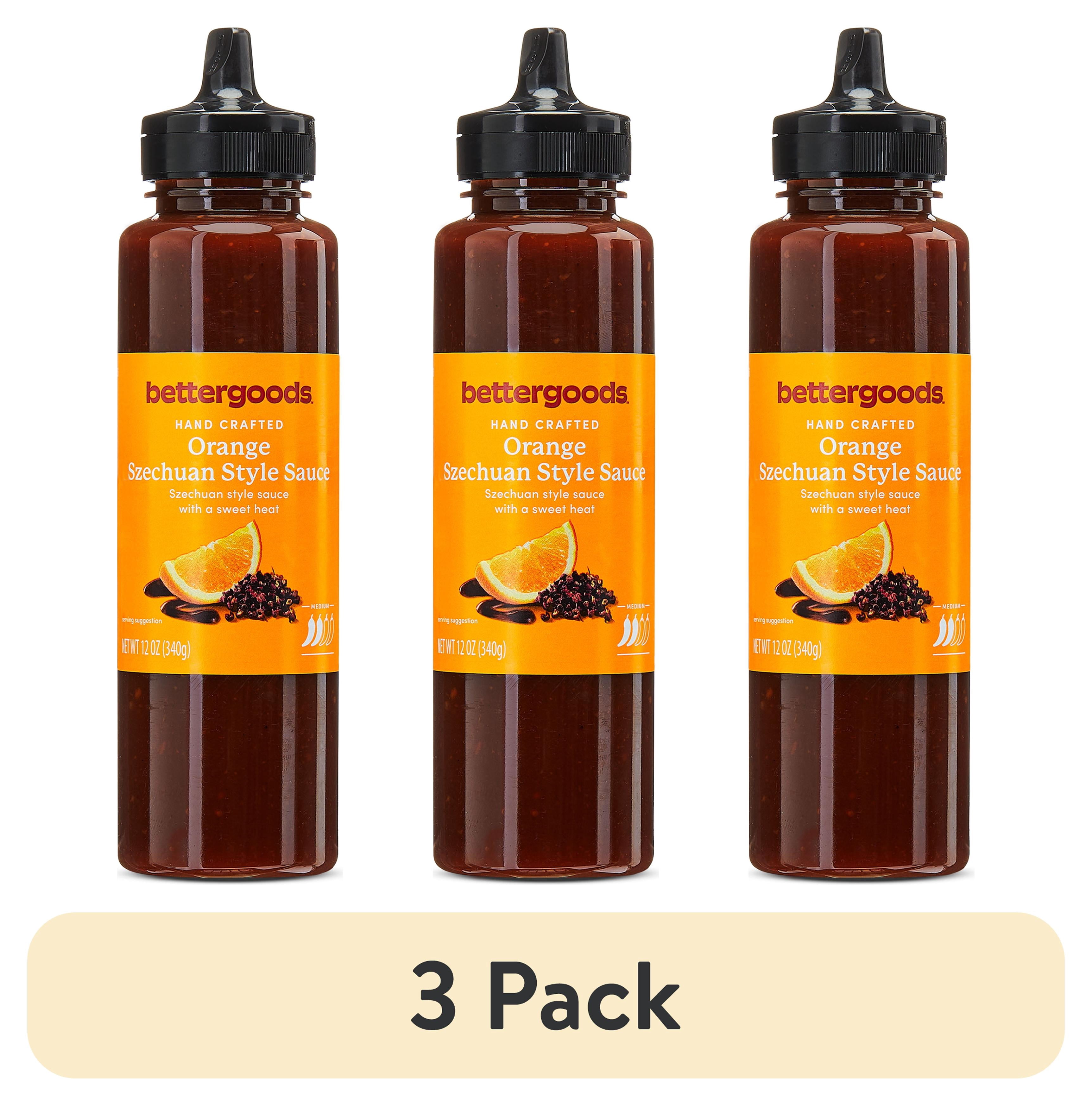 (3 pack) bettergoods Orange Szechuan Style Sauce, 12 oz