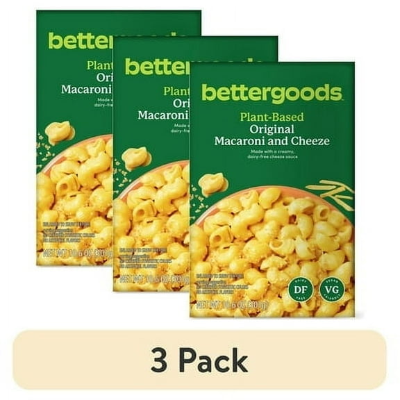 (3 pack) bettergoods Plant-Based Original Macaroni and Cheeze, 10.6 oz