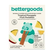 (3 pack) bettergoods Tropical Pineapple Fruit Peelables, 0.63 oz, 12 Count