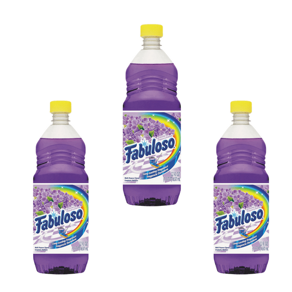 3 pack bottle Fabuloso Antibacterial Multi-Purpose Cleaner Lavender (28oz x 3)
