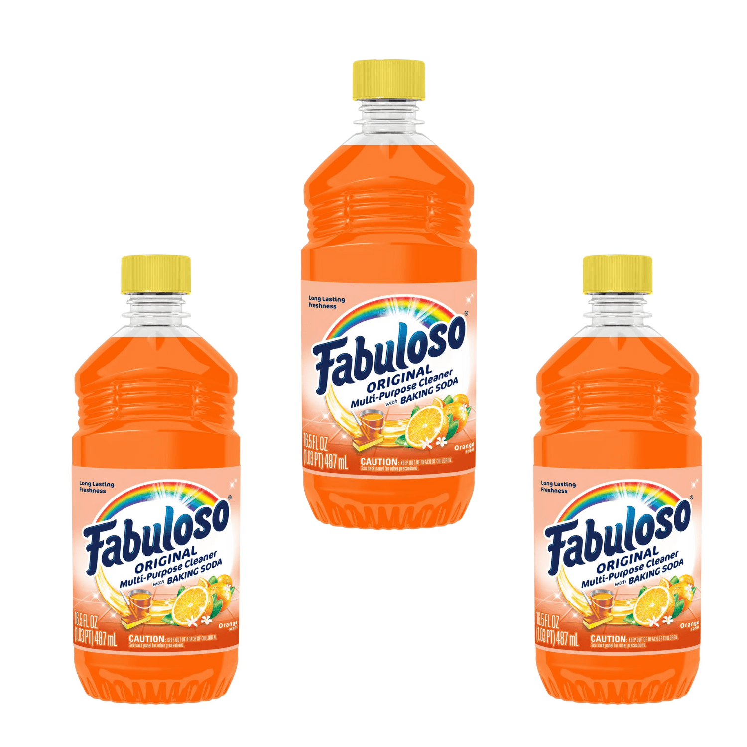 3 pack bottles  Fabuloso Original Orange Scent Multi-Purpose Cleaner (16.5 oz x 3 )
