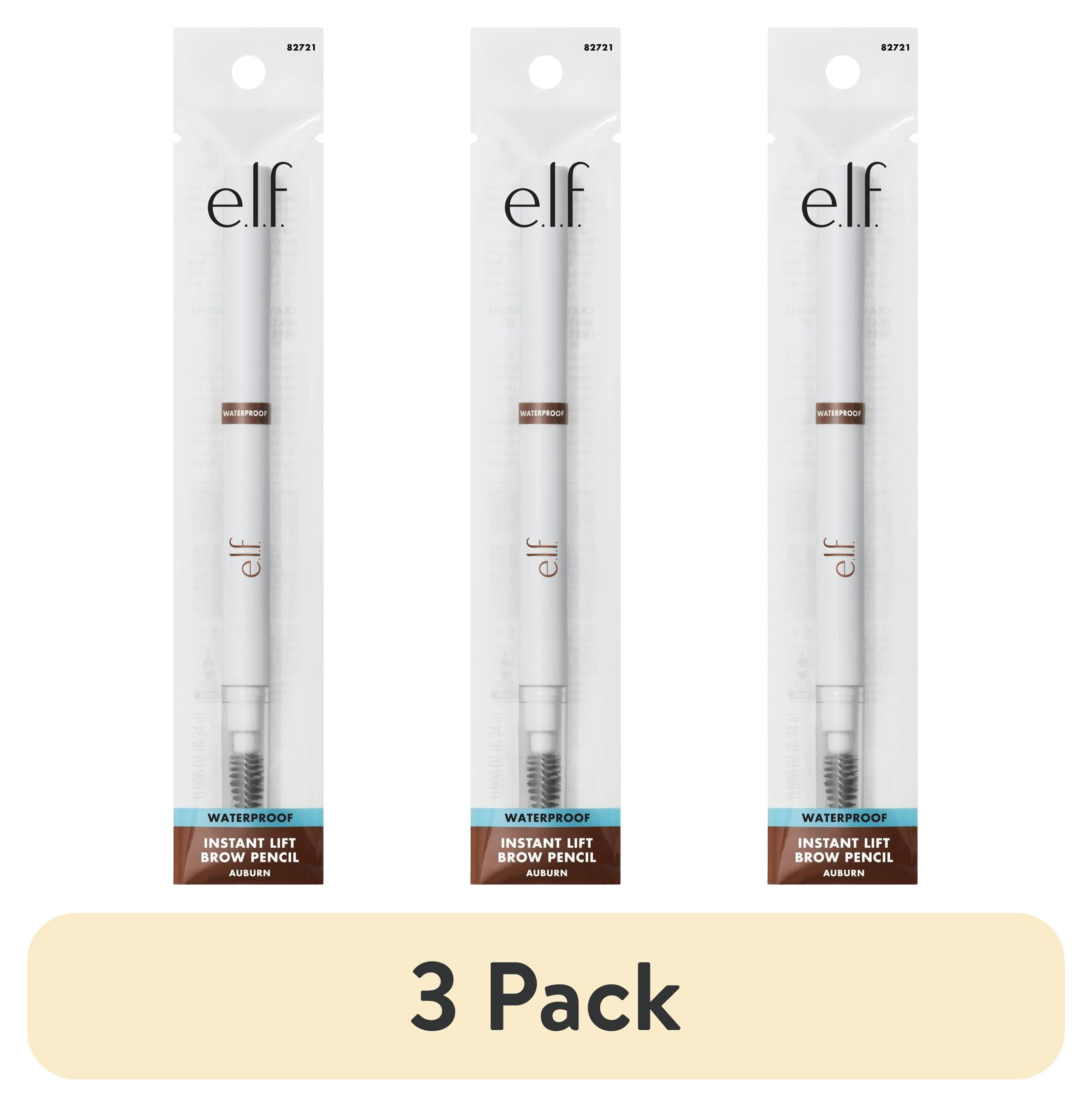 3 pack) e.l.f. Instant Lift Waterproof Brow Pencil, Auburn, 0.008