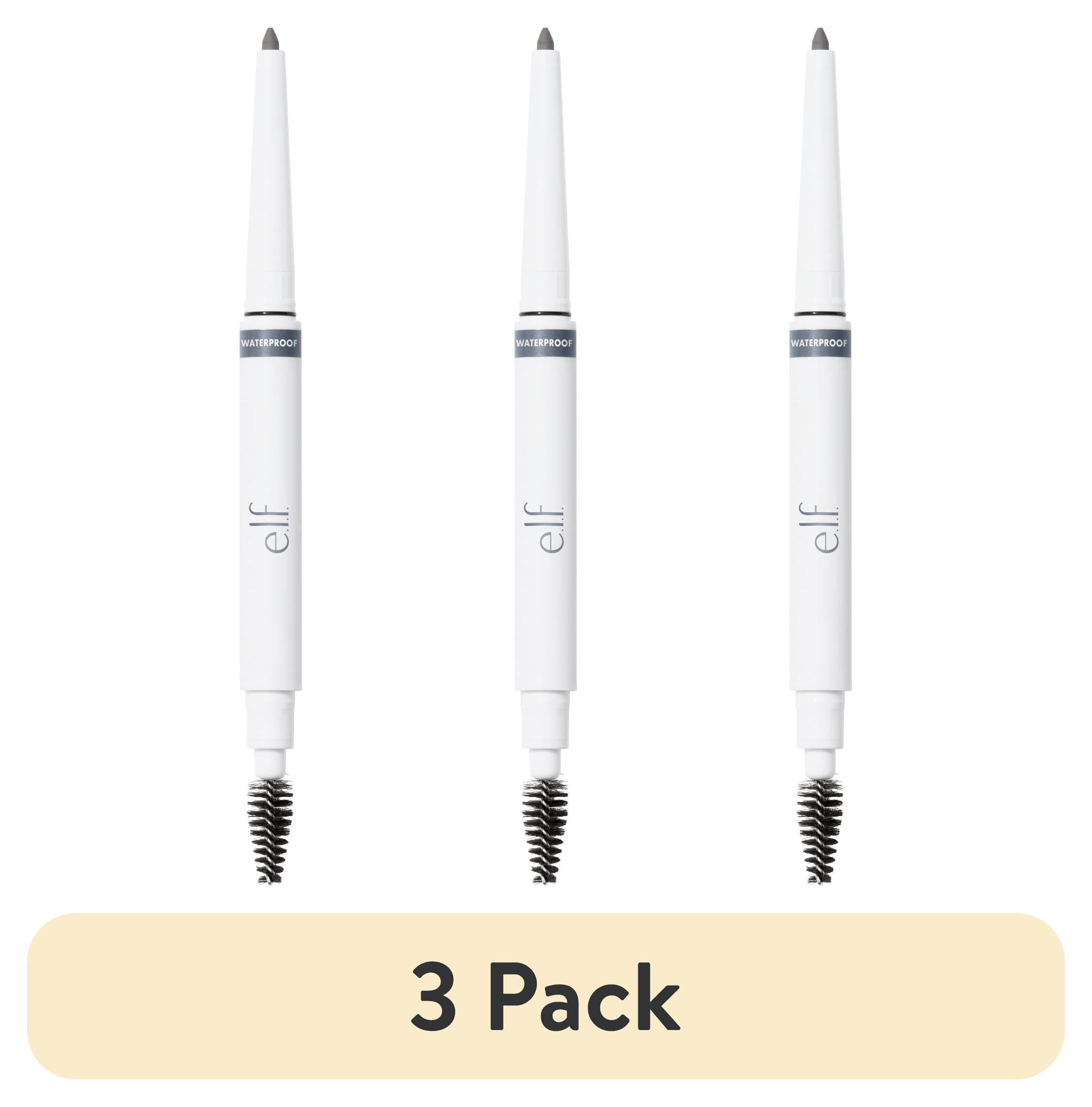 (3 pack) e.l.f. Instant Lift Waterproof Brow Pencil, Grey, 0.008oz