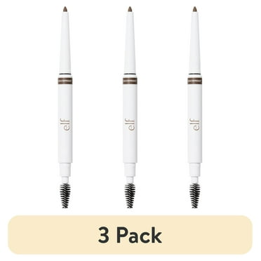 (3 pack) e.l.f. Instant Lift Waterproof Brow Pencil, Neutral Brown, 0.008oz